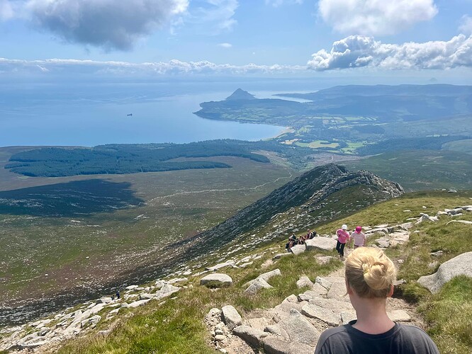 On our way down for cakes at the castle