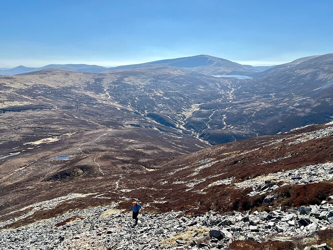 Looking back to Glas Tulaichean