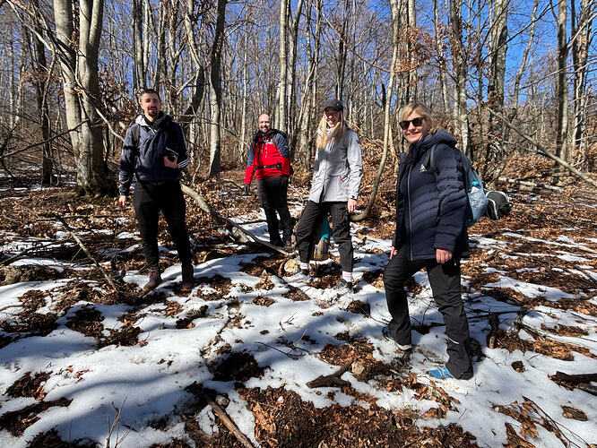 At the start of the trail