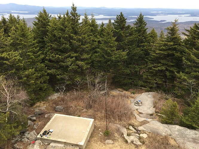 My operating position on Mount Belknap. Cold wind, no sun.