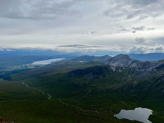 Across to Beinn Damh, and maybe Skye somewhere out there
