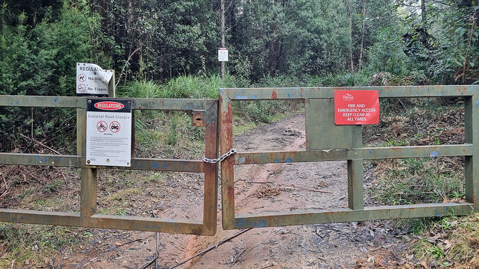 Seasonally closed gate.
