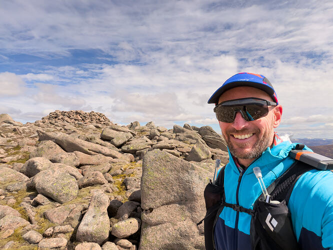 Selfie at the summit of Beinn Dearg