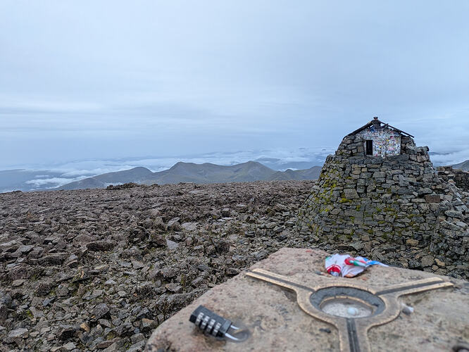 Up on Ben Nevis, luckily it was clear