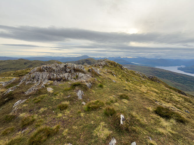 Rocky outcrops on the summit of Ben Venue