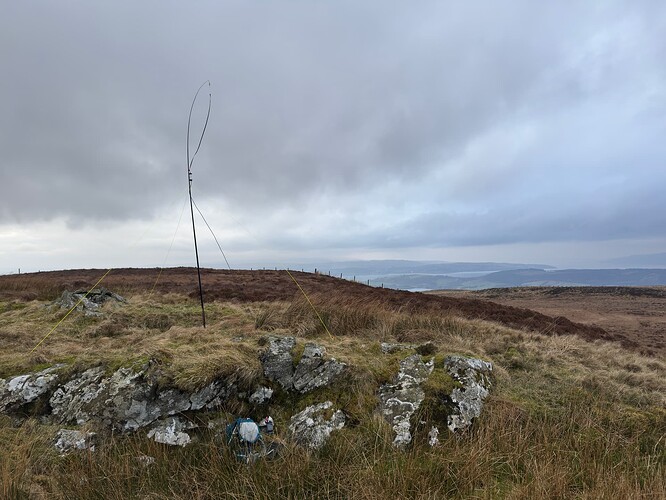 Slim G antenna on 4m pole at my activation area