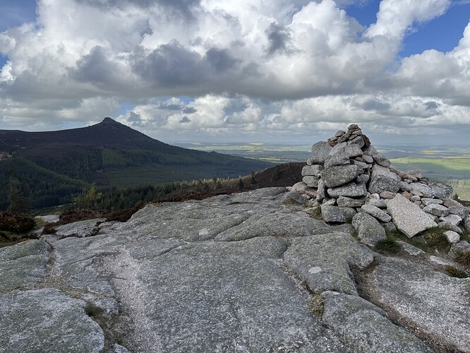Millstone Hill cairn and Mither Tap