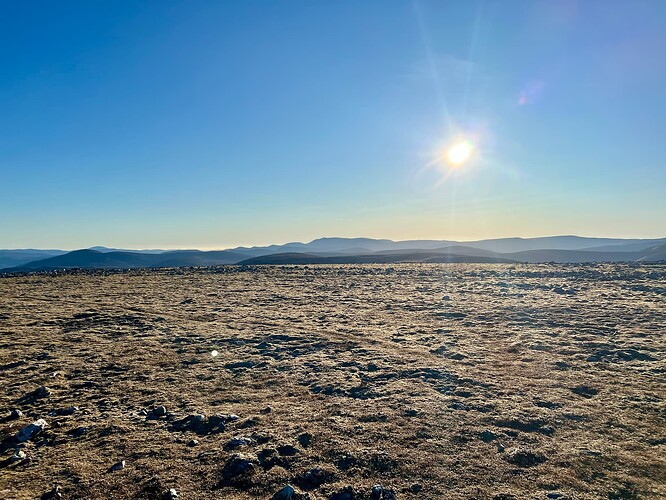 Distant hills in the morning sun