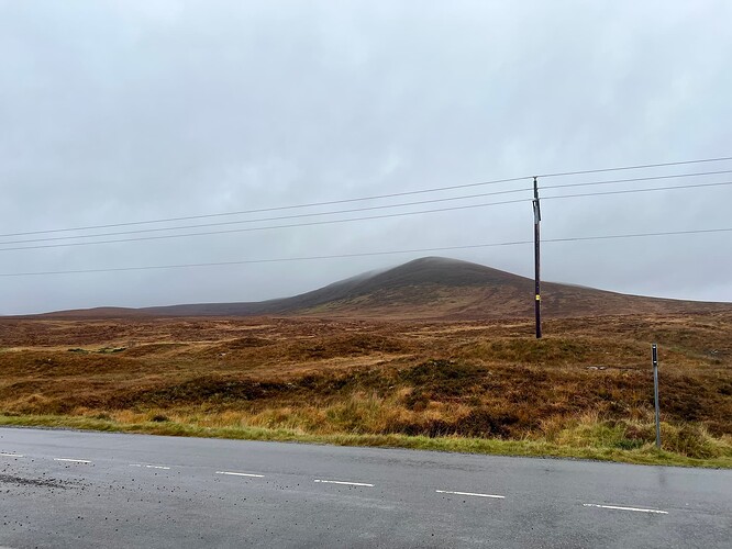 View from the car park and the first part to climb
