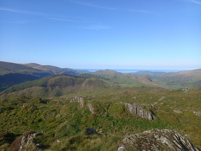 The view of my next two summits, Gamallt and Ffridd Cocyn