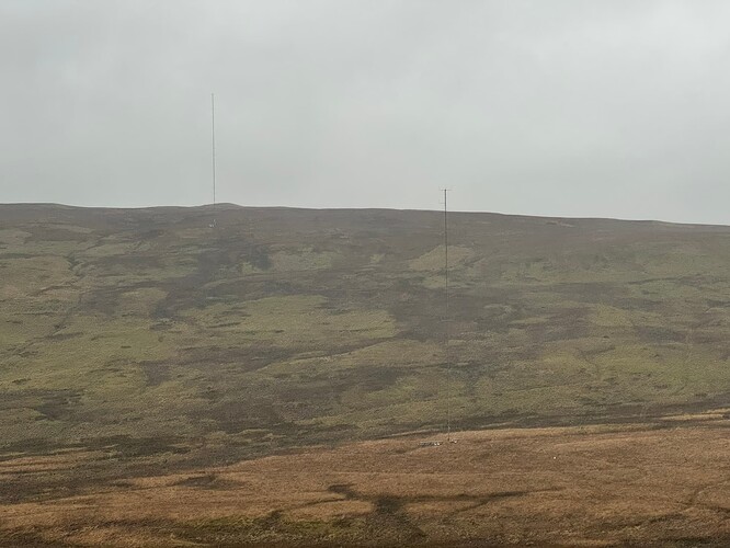Unknown radio masts near Backside Burn