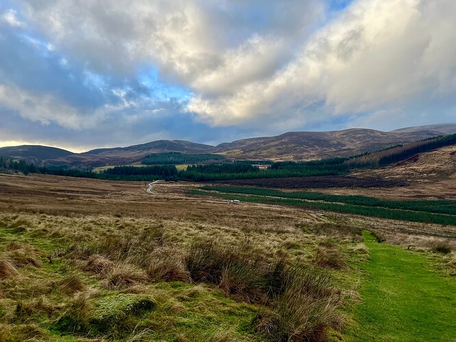 Looking back on the way up