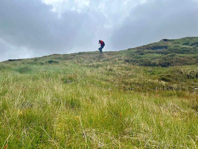 Descending throught the moss and heather
