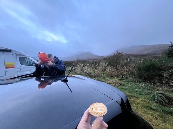The UK's highest mince pie consumed next to an A-road