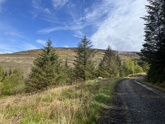 towards Peel Fell once rain stopped