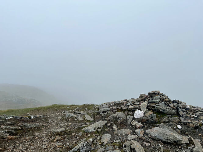 Stuc a'Chroin summit still in the clouds