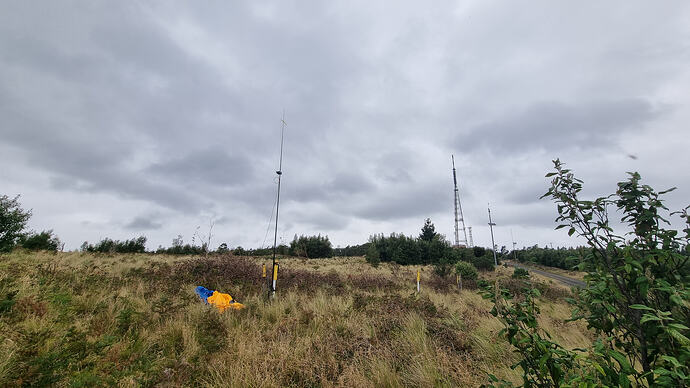 Operating position and another TV broadcast tower