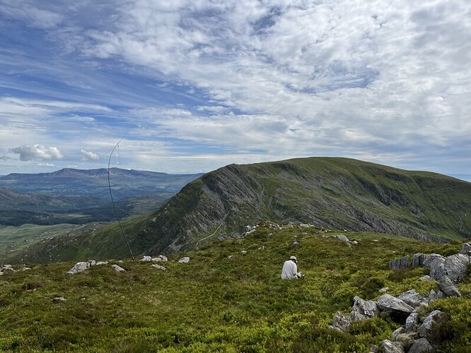 Rhinog Fach towards Y Llethr with HF station