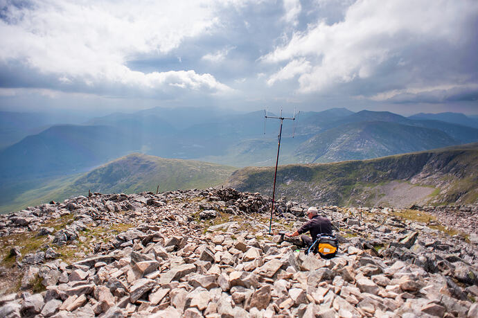 GM7PKT operating on Stob Ghabhar