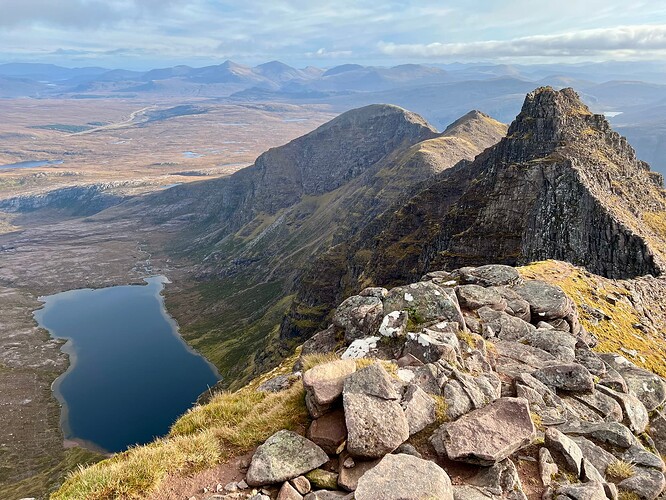 Looking fown to Loch Toll an Lochain