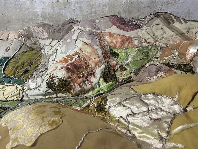 Embroidered 3D map in Llanfihangel-y-pennant church