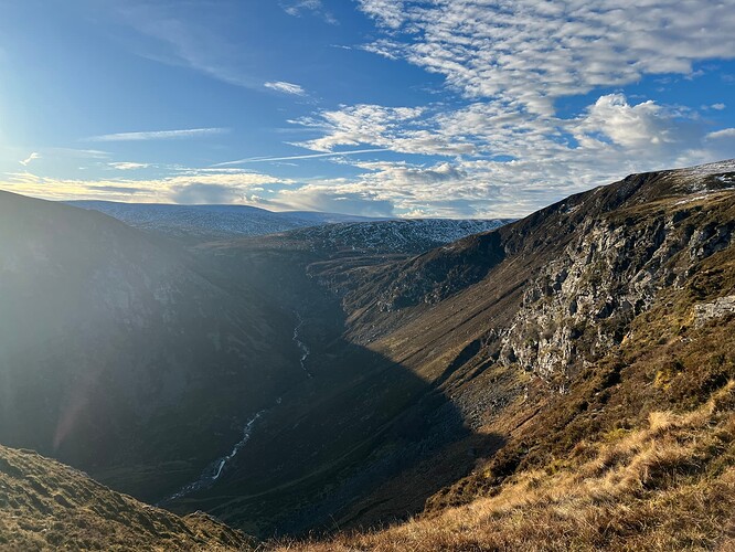 Looking up stream towards the waterfalls