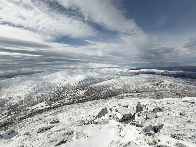 View south towards Carn Mairg and the Glen Lyon Munros