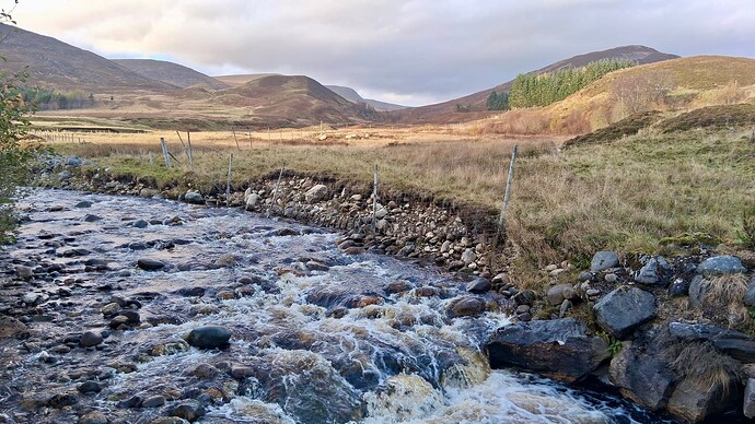 Full circle, looking over the river we first crossed