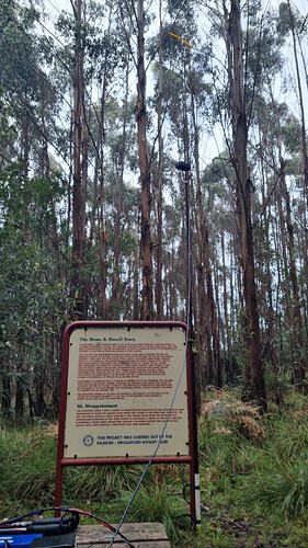 Signboard at Mt Disappointment summit.