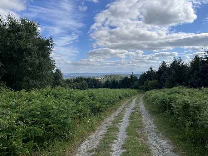 Views to south when Descending High Vinnalls