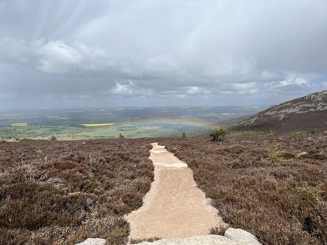Rainbow descending Oxen Crag