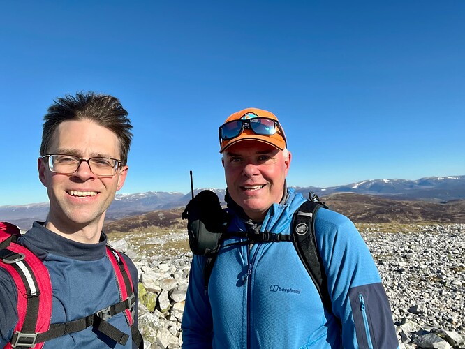 Wind swept summit selfie