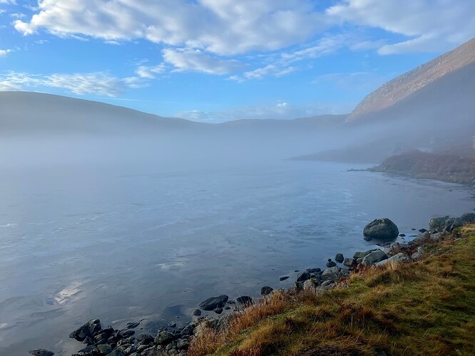 A frozen Loch Lee