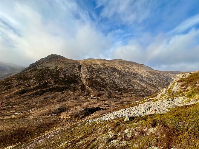 Beinn Mheadoin in the sun