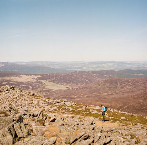 At the top