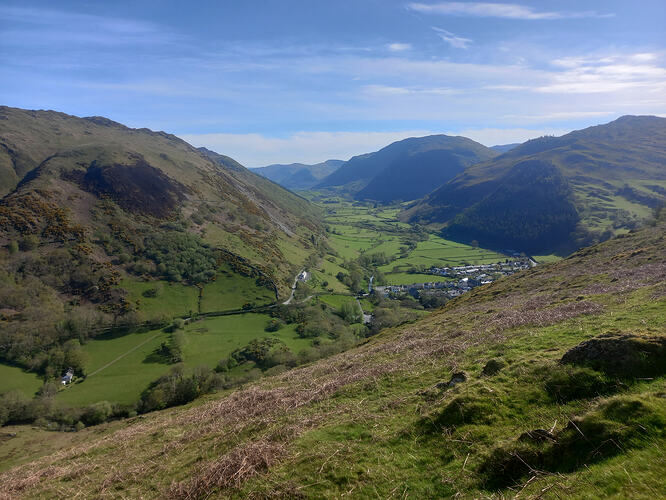 The climb up, steep but bracken lacking!