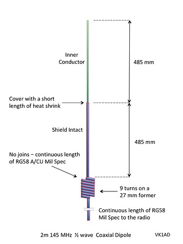 2m Coaxial Dipole 2