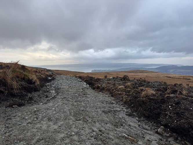 The new track which joins the Land Rover tracks higher up