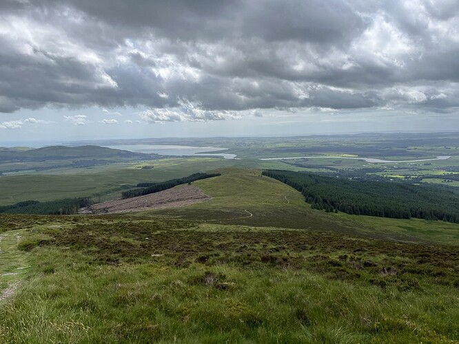 Ascending Cairnsmore of Fleet: on the open moor