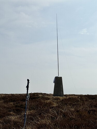 Love a trig point support - towel for friction relief!