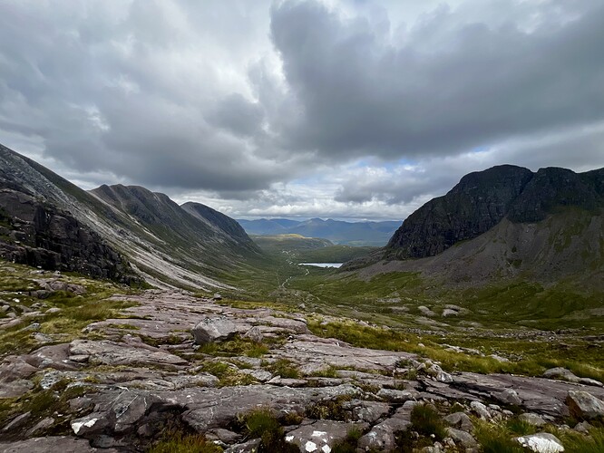 Looking back down the valley
