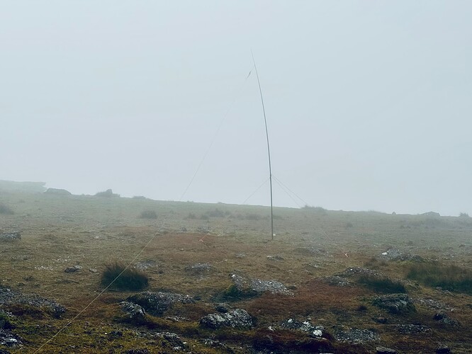 First time using a telescopic mast. SOTABeams passed the test in this crazy wind.