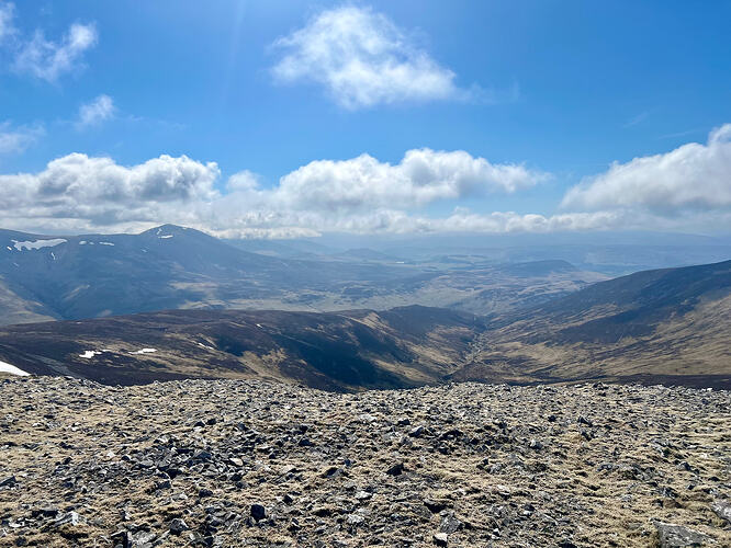 Looking south along the ridge back down