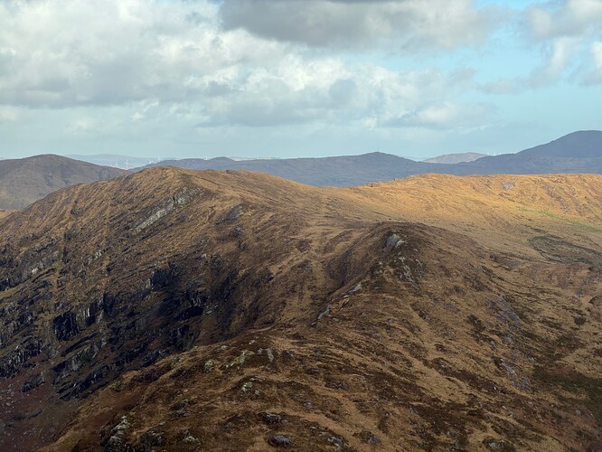 Castle Rock hill on the other side of the Caha Pass.