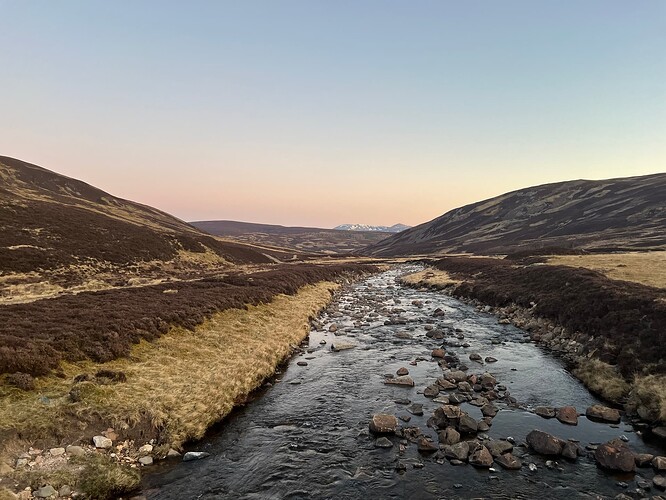 Looking back with Ben macdui (GM/ES-001) and Derry Cairngorm in the distance