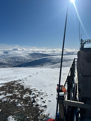 Station on the corner, looking towards Glas Maol