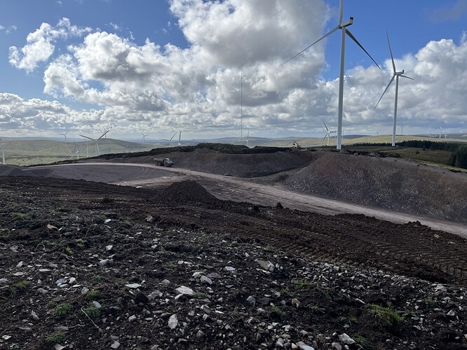 The borrow pit behind the bank