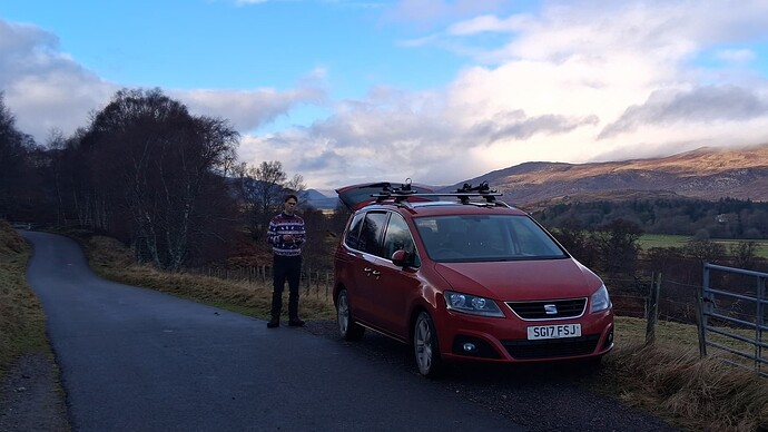 kind of parked almost safely