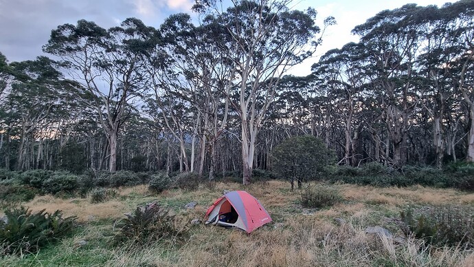 Operating position before the rain and nightfall.