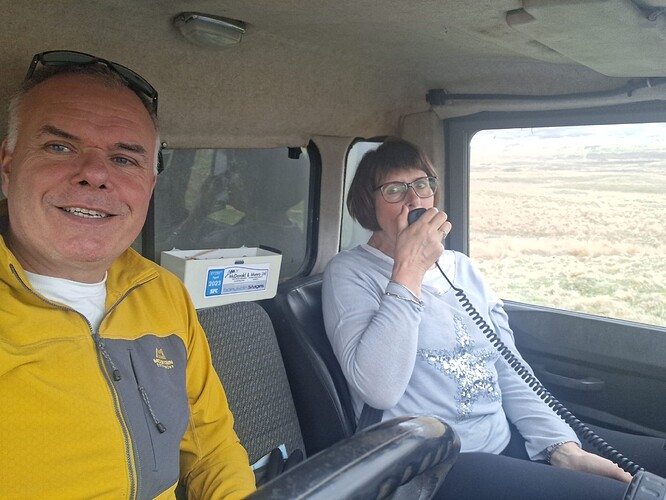 In the command vehicle
